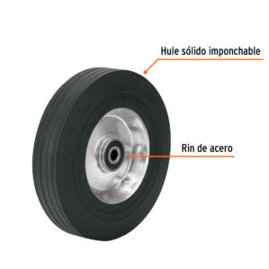 Rueda de hule solido 10