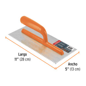 Llana mango plastico canto dentado triangular 11