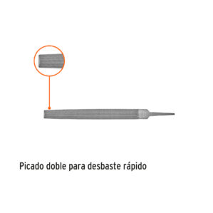 Lima media caña bastarda de 8