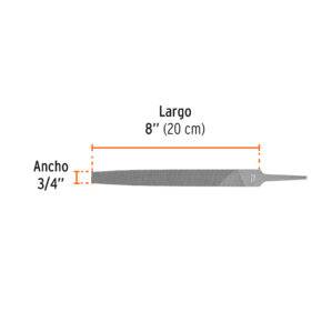 Lima plana muza de 8