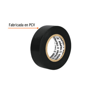 Cinta de aislar Truper de 9m Negra