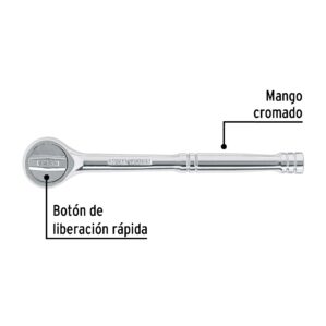 Matraca cuadro 3/8" liberacion rapida cabeza redonda Pretul