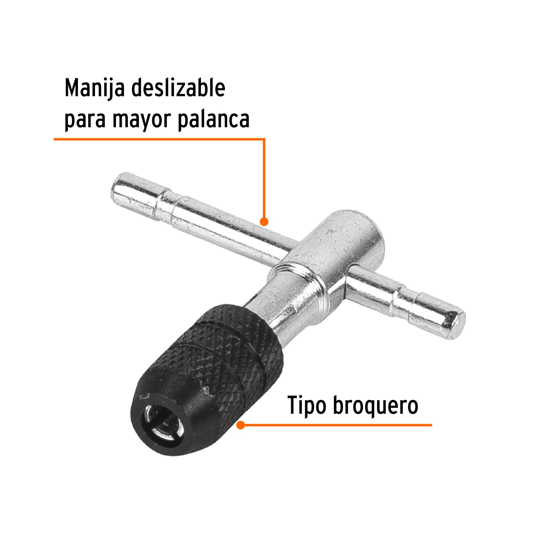 Maneral en T para machuelo 3/16"