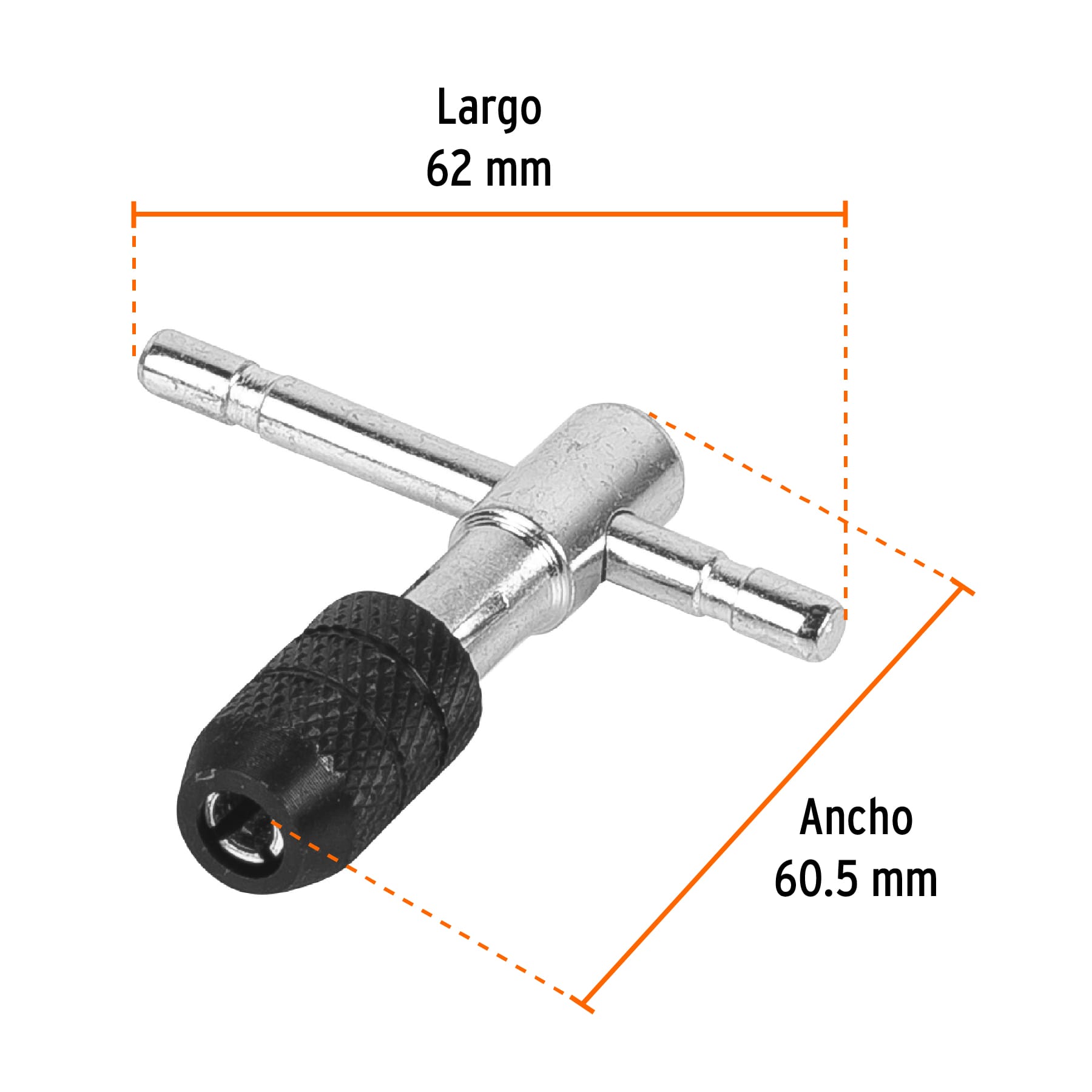 Maneral en T para machuelo 3/16"