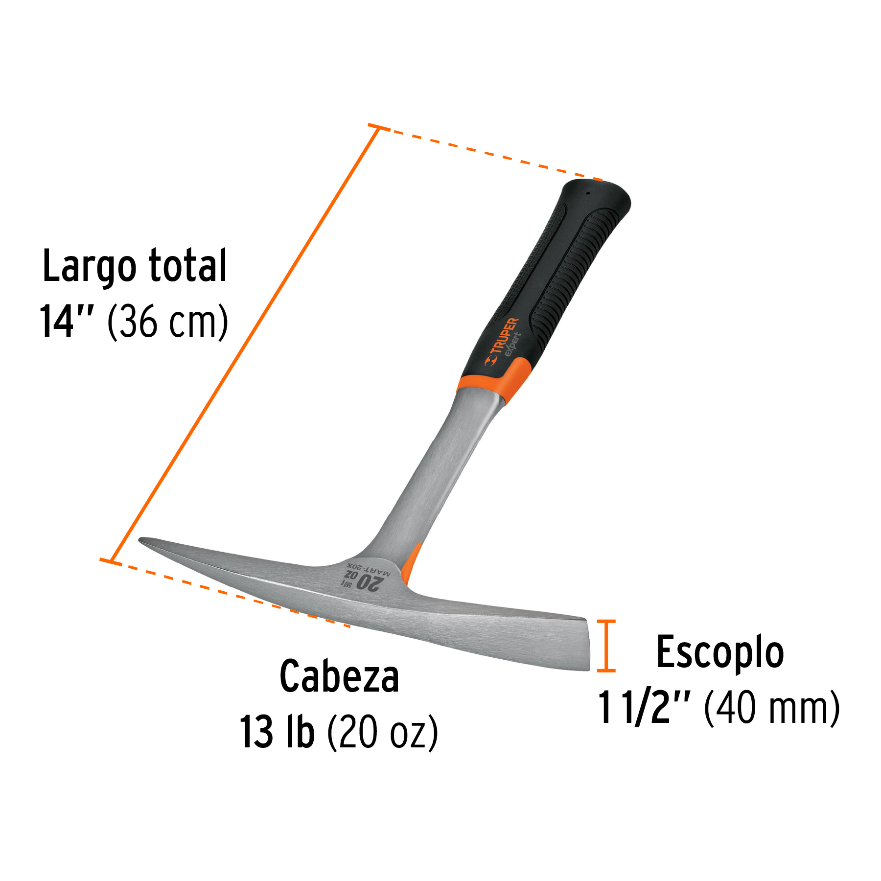 Martelina talacho pico Forjado Profesional