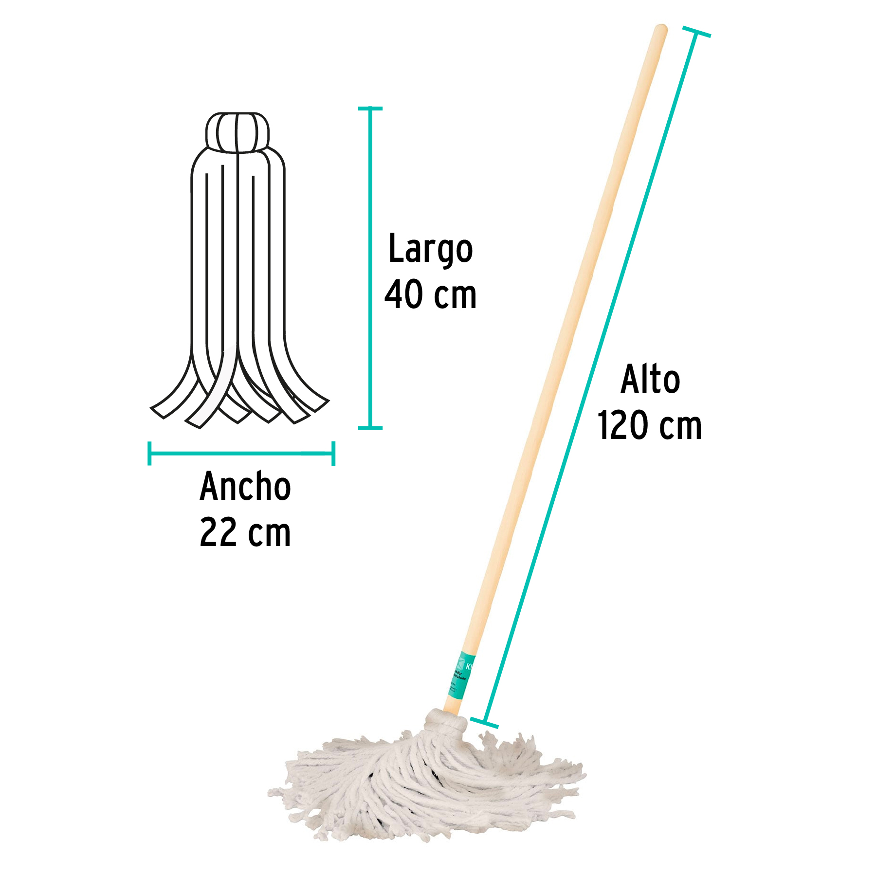 Trapeador tipo mechudo mediano 350g