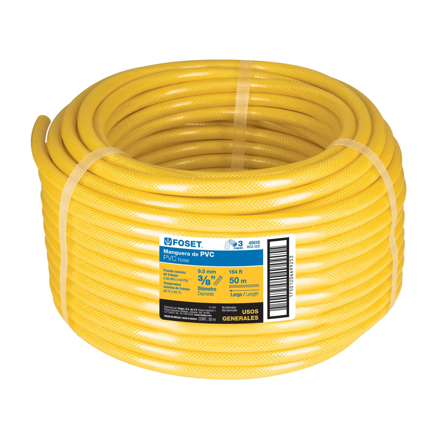 Rollo de 50m Manguera flexible para gas 3/8"