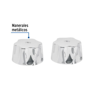 Juego 2 manerales metal para mezcladora lavabo fregadero