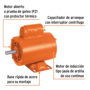 Motor monofasico de 1/4 hp Truper Alta Velocidad