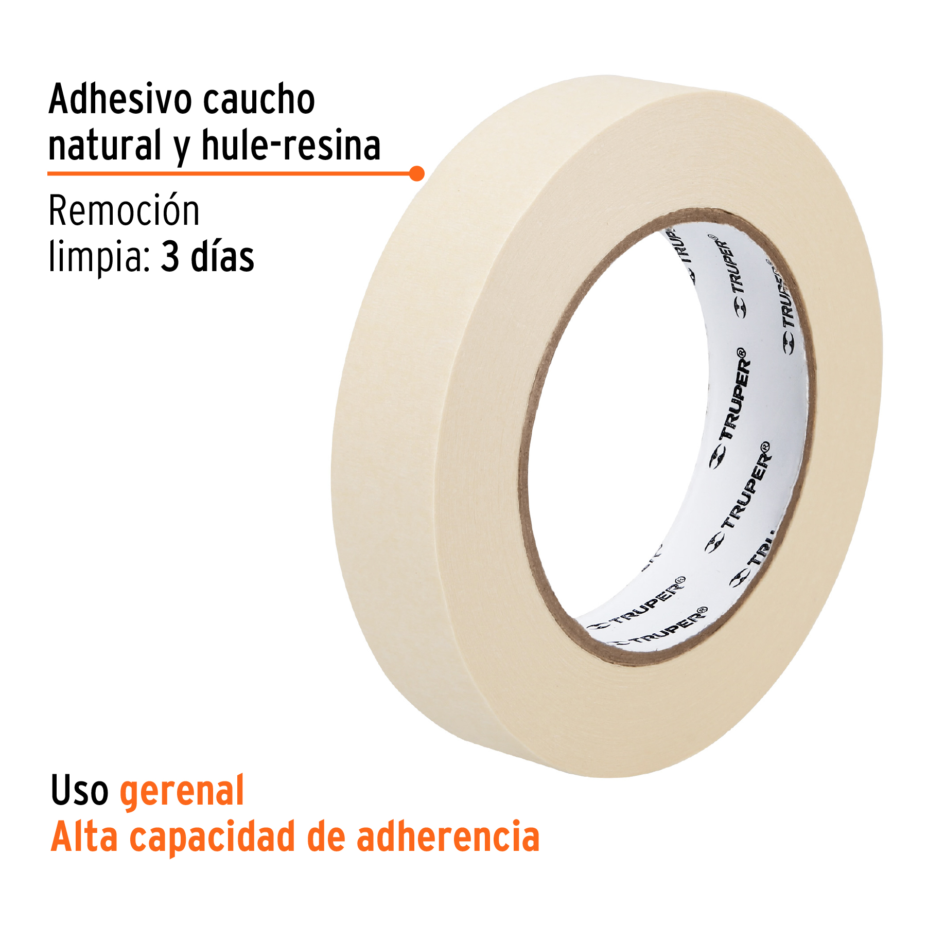 Cinta masking tape 1" de 50m