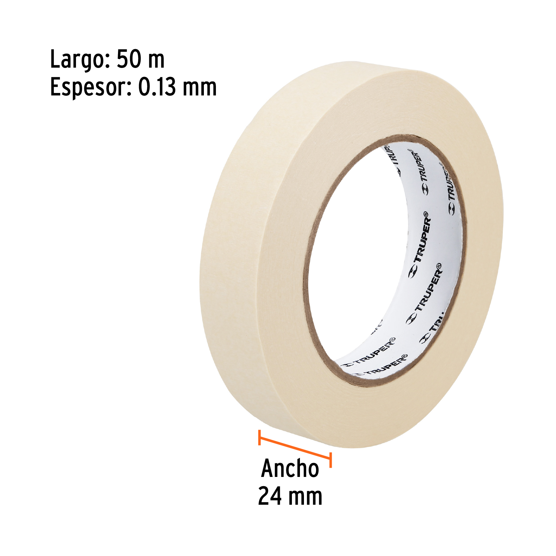Cinta masking tape 1" de 50m