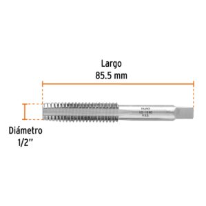 Machuelo semiconico 1/2" Cuerda Estandar Gruesa