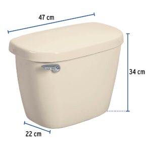 Tanque bajo ceramico c/accesorios,marfil