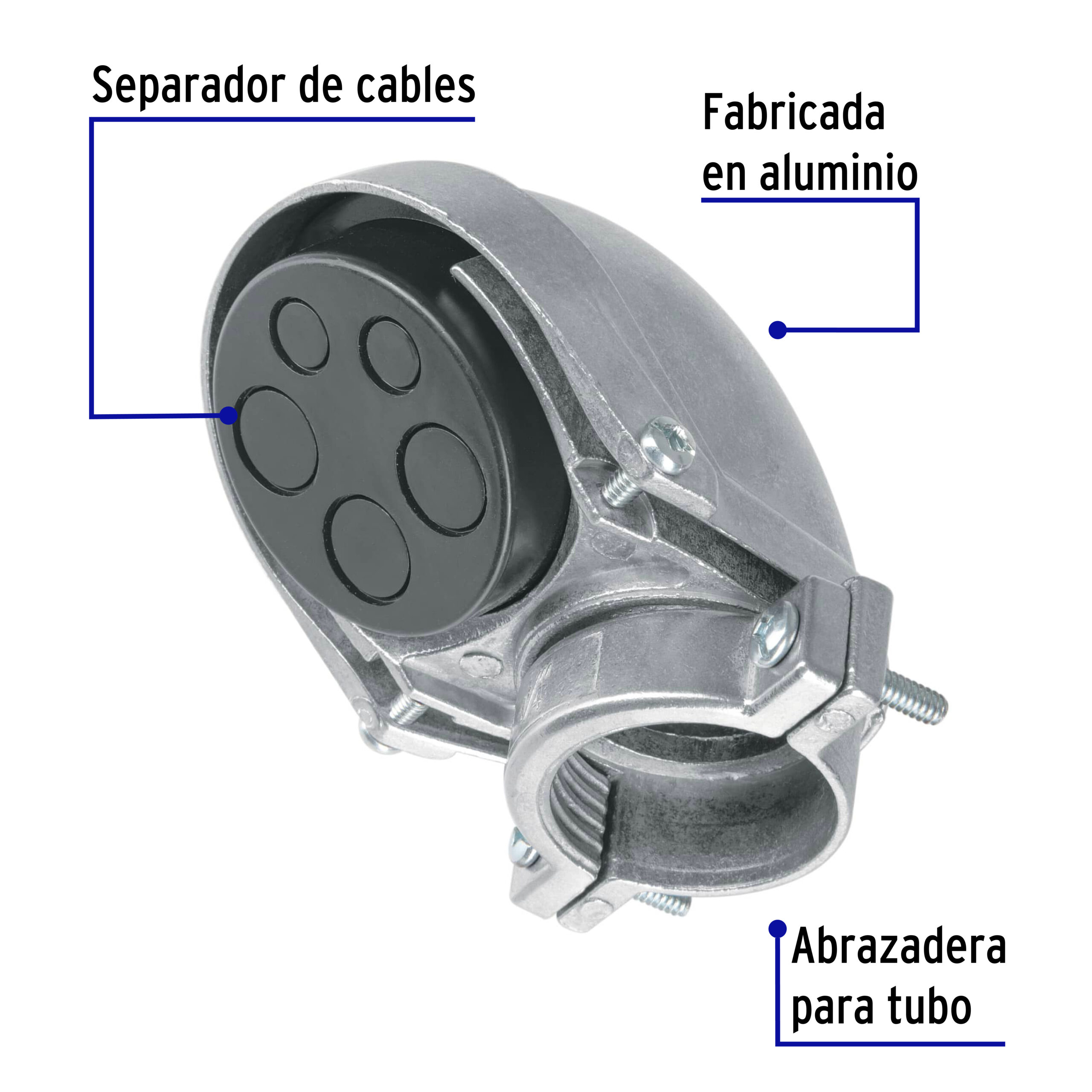 Mufa con abrazadera para tubo 1-1/4" Volteck CFE