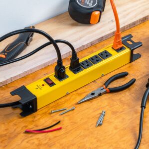 Multicontacto uso industrial 6 entradassupresor1200joules