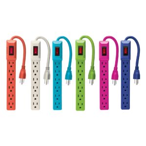 Multicontacto Economico 6 entradas de Color