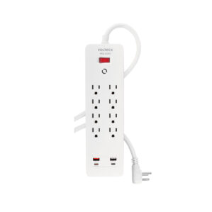 Multicontacto 8 entradas con 2 USB A + 2 USB C Blanco