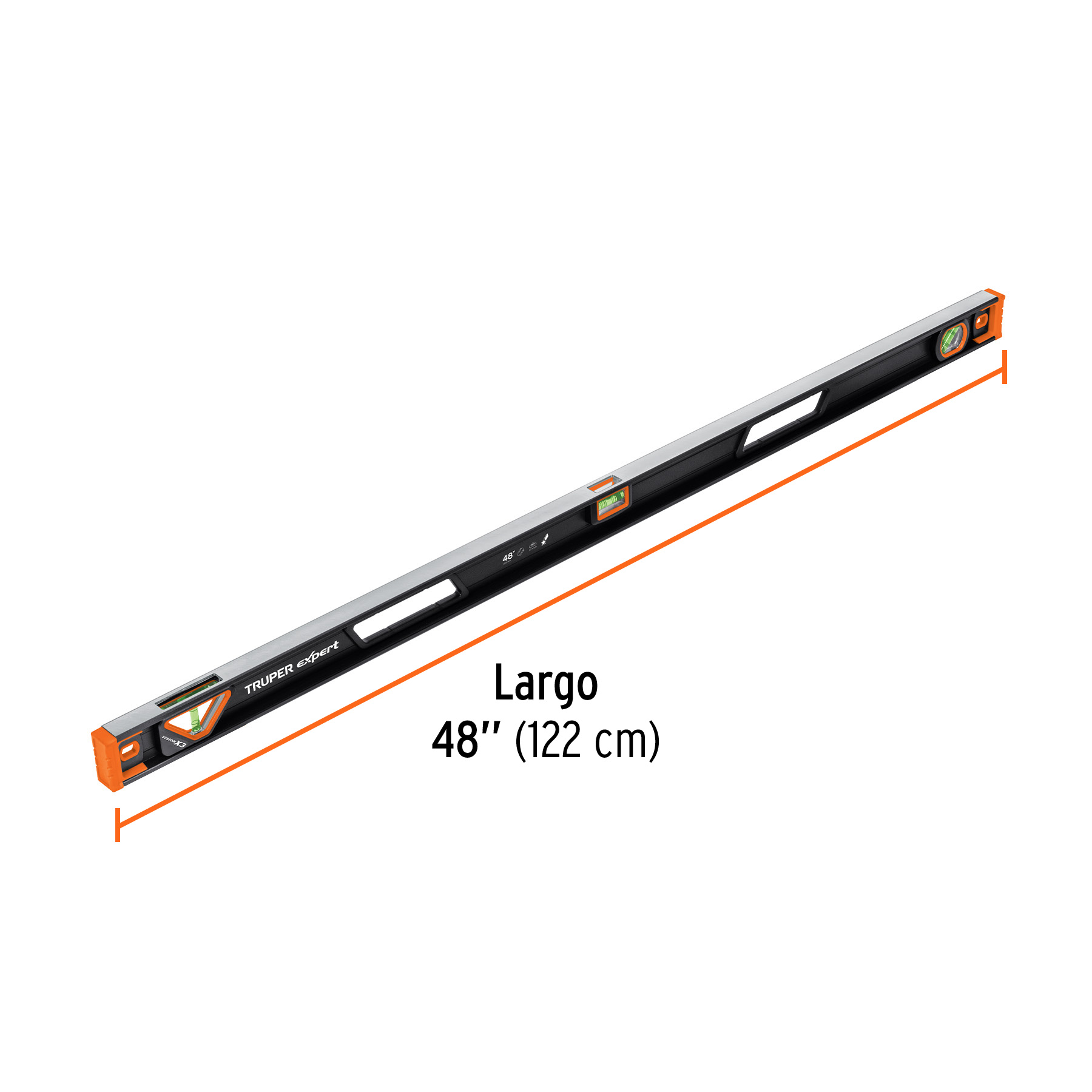 Nivel Profesional 48" de 122cm Magnetico Truper Expert