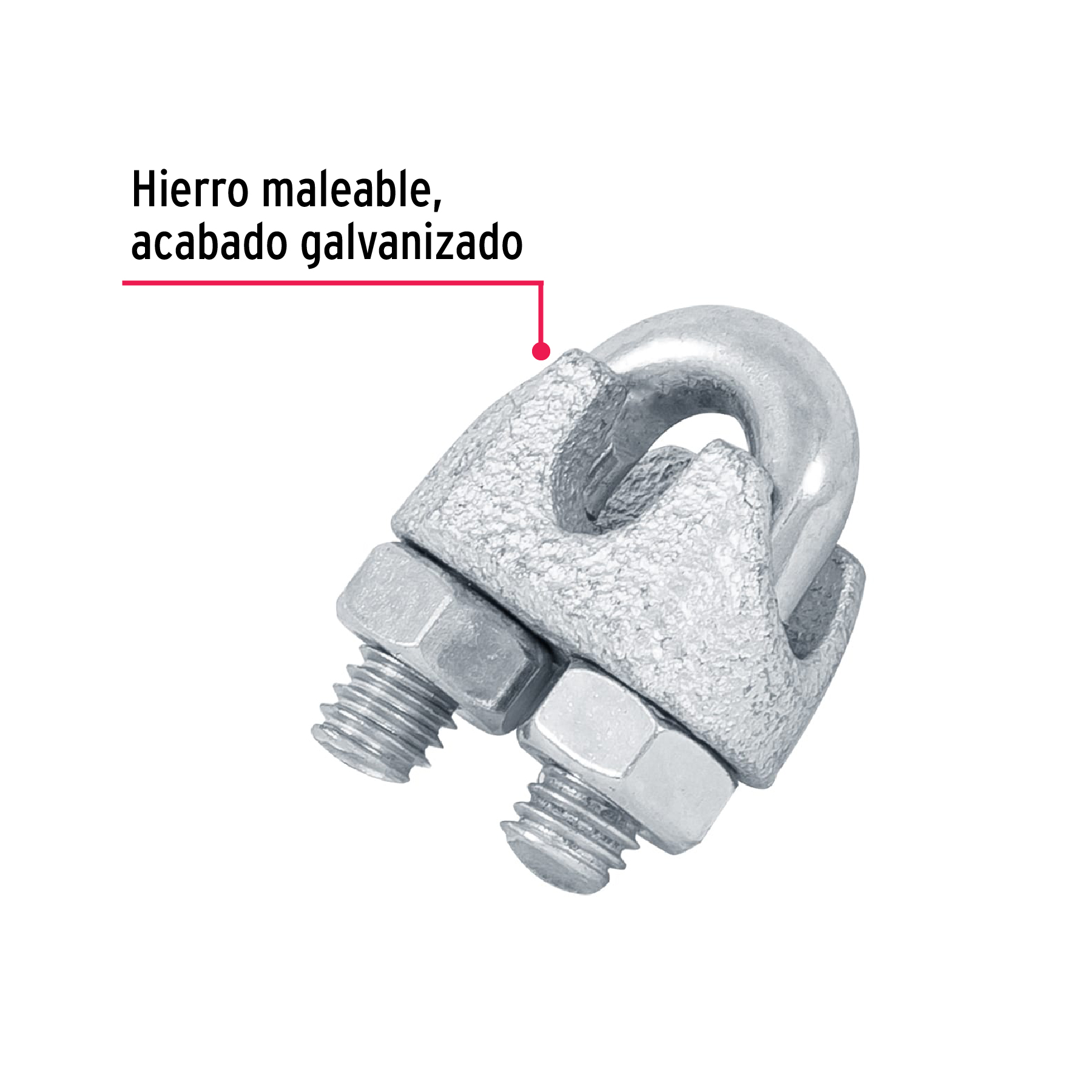 Pack de 2 Nudos Perros para cable de Acero de 1/4"