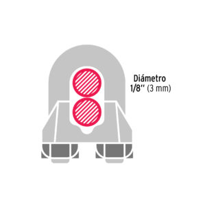 Pack de 2 Nudos Perros para cable de Acero de 1/8