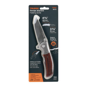 Navaja abatible mango de madera de 4-3/4