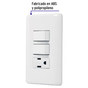 Placa Armada 1 Contacto y 2 apagadores Basic