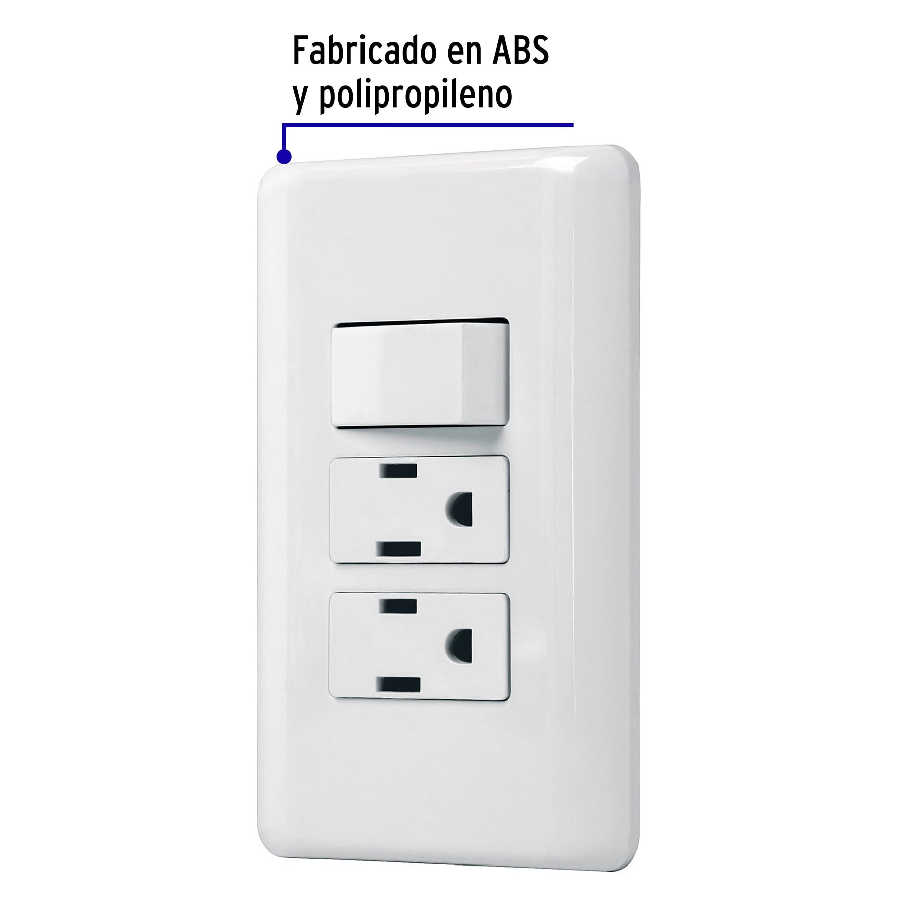 Placa Armada 2 Contactos 1 Interruptor Sencillo Basic