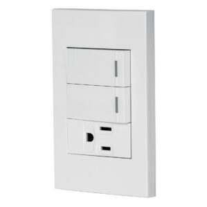 Placa Armada 2 Apagadores 1 Contacto Española