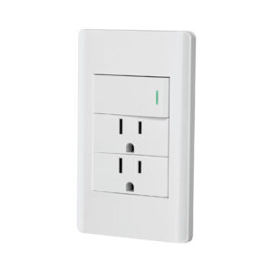 Placa Armada Apagador y Doble Contacto Lisboa Blanco