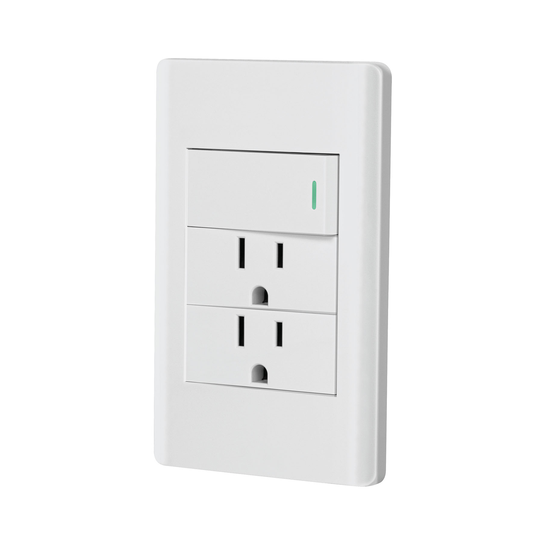 Placa Armada Apagador y Doble Contacto Lisboa Blanco