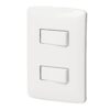 Placa Armada 1 Interruptor 1 Escalera 3 Vias Blanco Linea Italiana