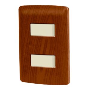 Placa Armada 2 Apagadores Madera Linea Italiana