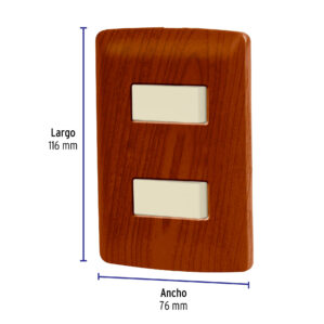 Placa Armada 2 Apagadores Madera Linea Italiana