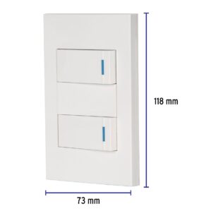 Placa armada 2 Apagadores Española blanco