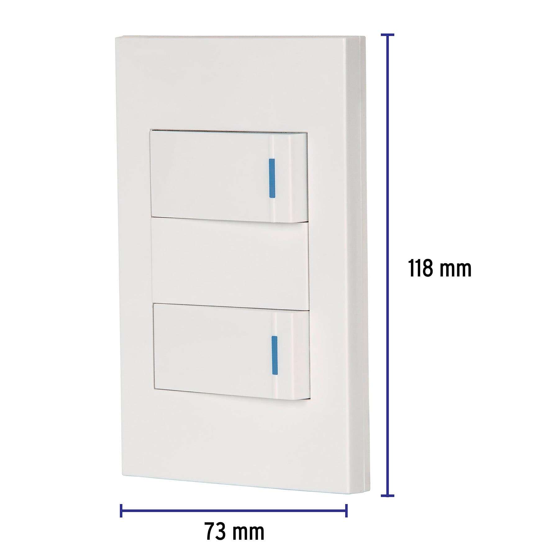 Placa armada 2 Apagadores Española blanco