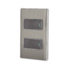 Placa Armada Doble Apagador Acero Inoxidable Lisboa