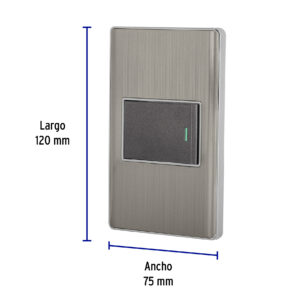 Placa Armada Apagador de Escalera Acero Inoxidable Lisboa