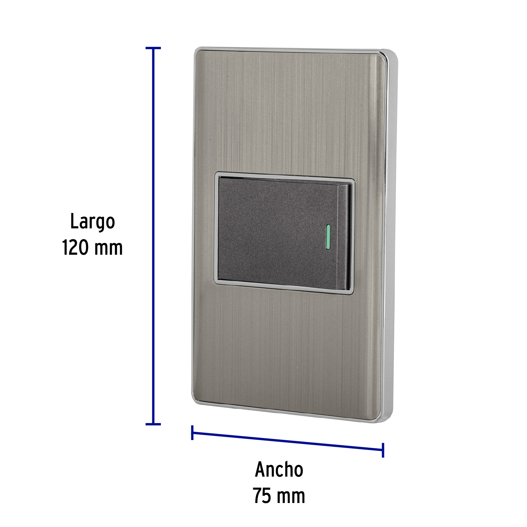 Placa Armada Apagador de Escalera Acero Inoxidable Lisboa