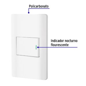 Placa Armada Apagador Escalera Lisboa Blanco