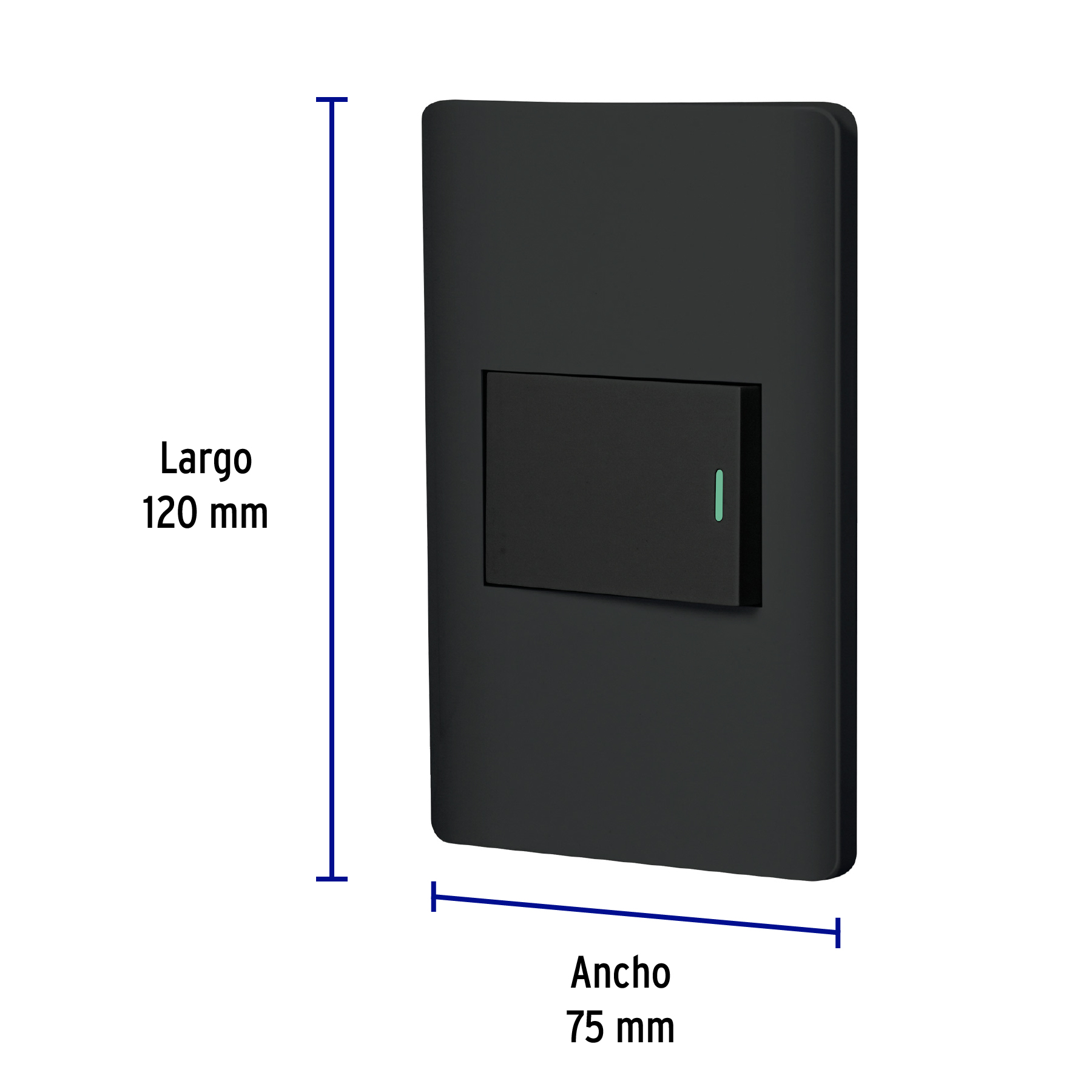 Placa armada Apagador Lisboa Negro