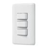 Placa armada con 3 interruptores sencillos Volteck Basic