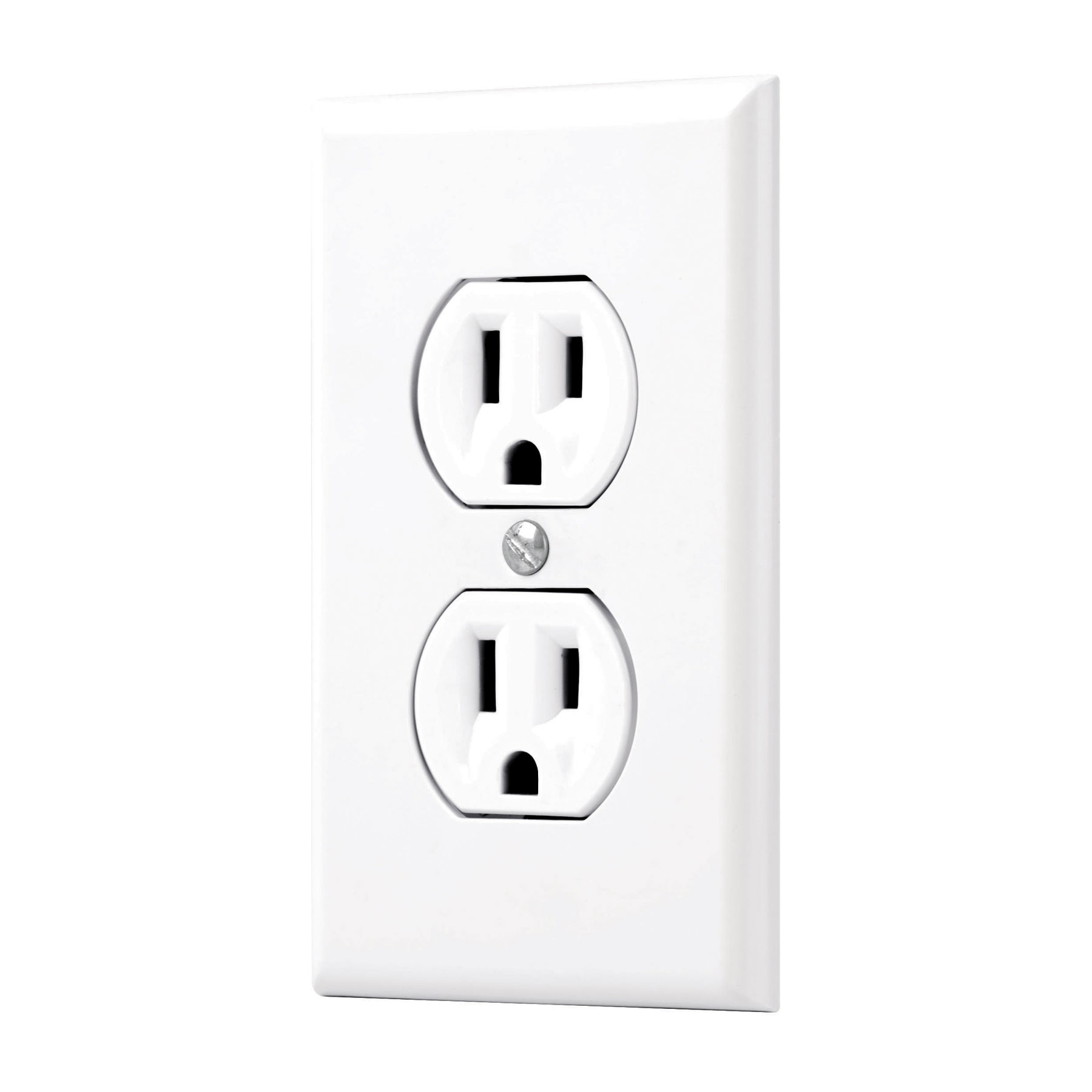 Placa armada 2 contactos polarizados linea Standard blanco