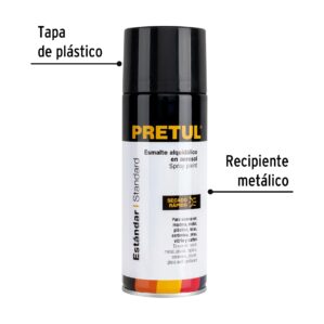 Pintura en Aerosol Negro brillante Pretul