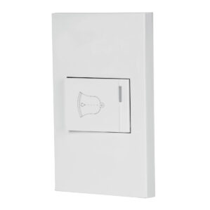 Placa Armada 1 interruptor de Timbre Española Blanco
