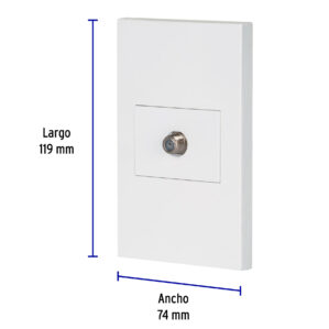 Placa armada 1 toma de TV Española blanco