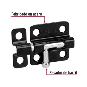 Pasador de barril negro 2" Hermex
