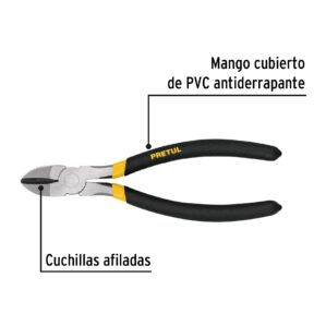 Pinza de corte diagonal 8" Pretul