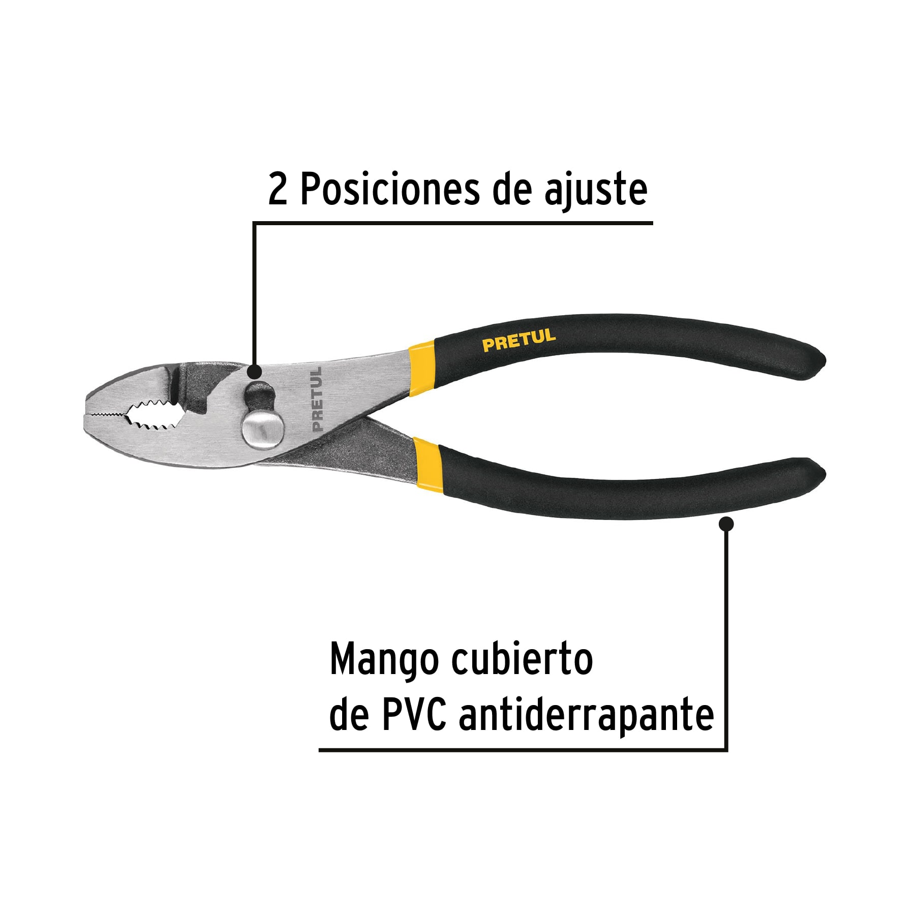 Pinza de chofer 8" Pretul Blister