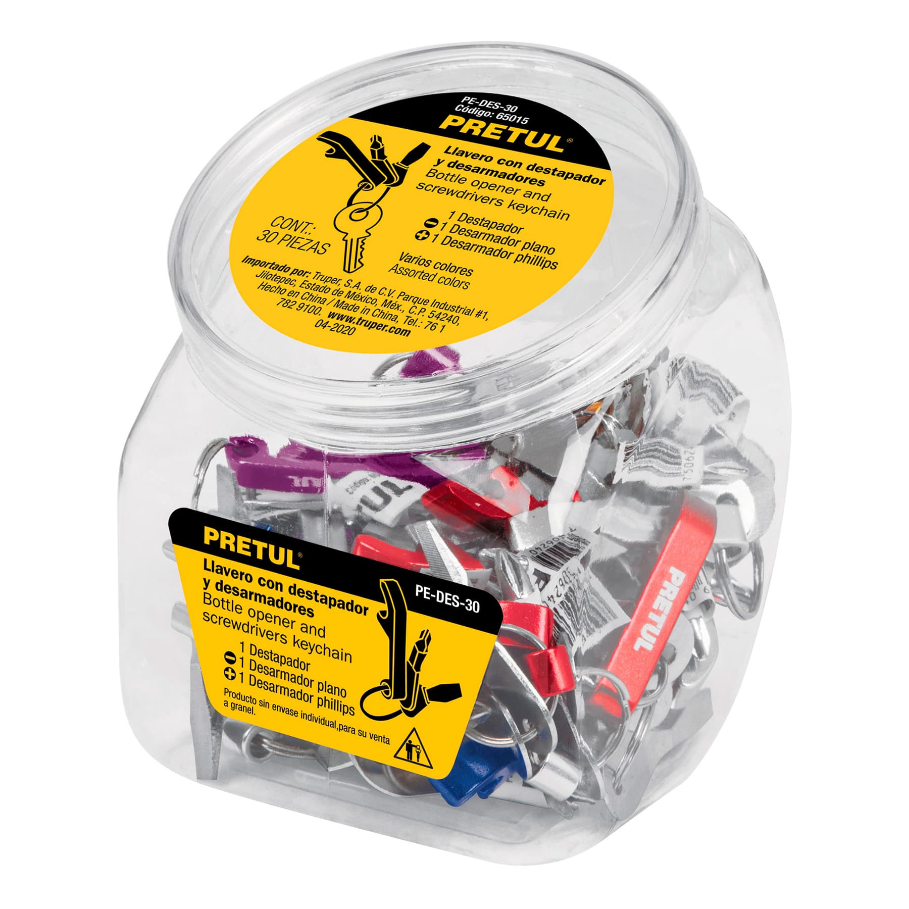 Llavero desarmador y destapador Pretul