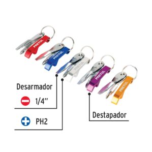 Llavero desarmador y destapador Pretul